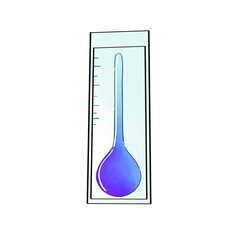 Wall Thermometer Showing Cold Temperature Illustration