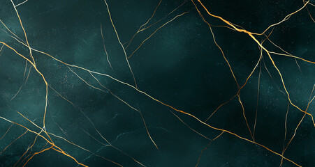 Elegant dark green marble background with golden veins, perfect for design projects. intricate patterns create luxurious and sophisticated feel