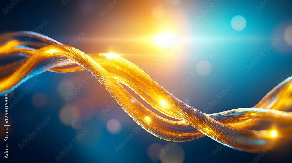Canvas Prints a stunning abstract representation of illuminated golden waves, symbolizing energy and innovation in