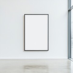 Simple Empty Billboard Panel in a Modern Minimalist Space