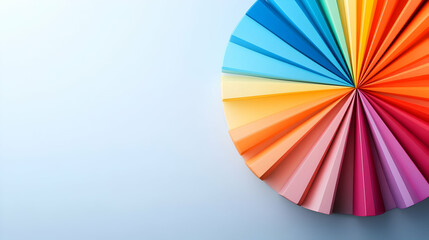 Obraz premium A vibrant arrangement of colorful paper in various shades, perfect for creative projects and artistic designs.