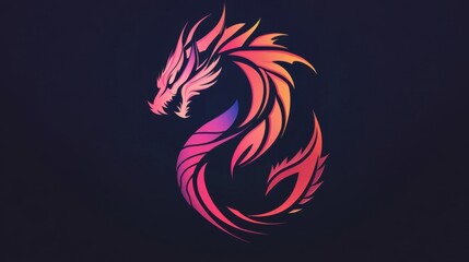 Dragon Logo Design: Fierce Minimalist Emblem for Mythical Brand Power