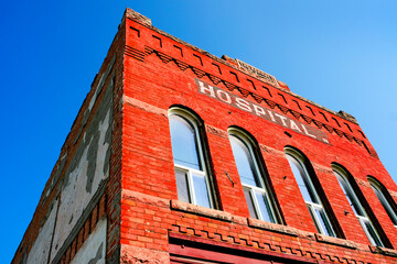 Old Abandoned Hospital Building Small Town