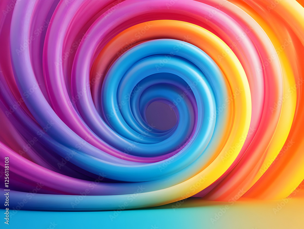Poster a vibrant swirl of colorful gradients, creating a visually striking and dynamic background design fo