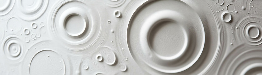 Droplets create mesmerizing concentric circles on a bright background