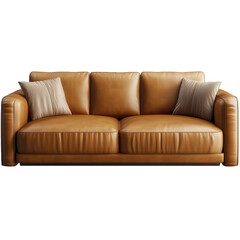 A fabric sofa with a blank background