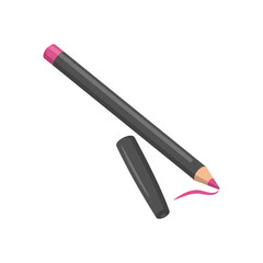 Lip Liner, Cosmetics Vector Illustration Isolated