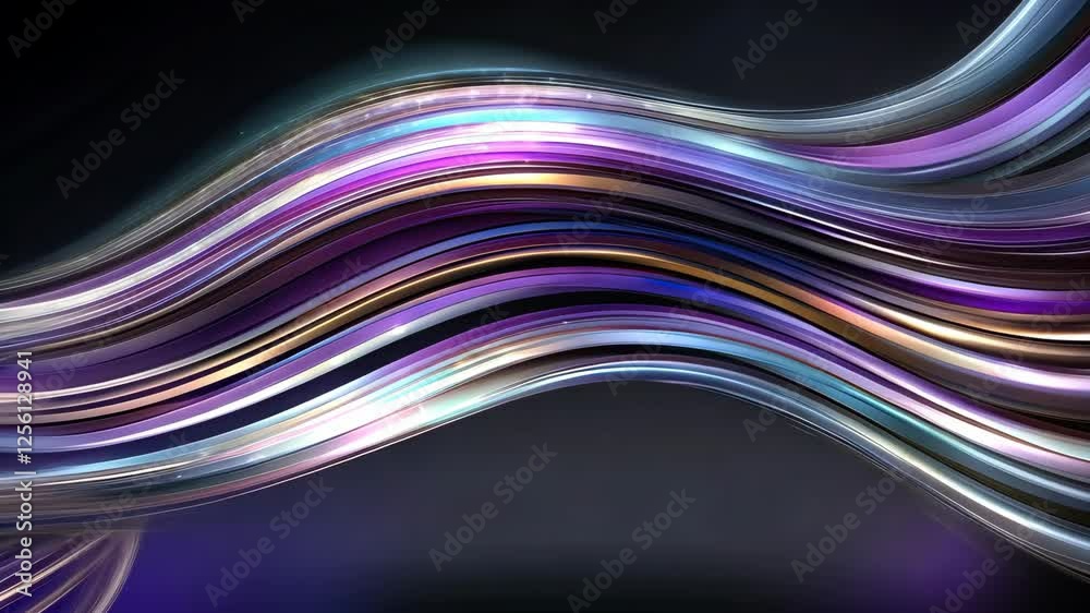 Poster abstract patterns intertwine with vibrant colors, showcasing captivating digital art in a dynamic di