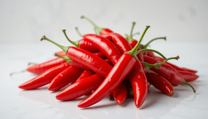 Vibrant Fresh Red Chili Peppers: Culinary Spice & Flavor