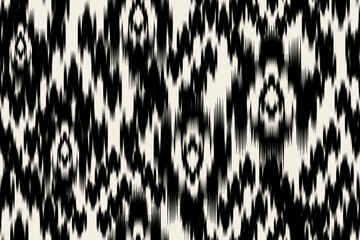 Ikat seamless pattern, geometric design, motif ethnic handmade, Ikat ethnic tribal, boho colors seamless wallpaper. Ethnic Ikat abstract background art.Illustration for greeting cards, printing