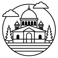taj mahal vector illustration