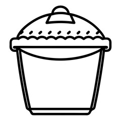 Isolated vector illustration of a can or bin, a container for garbage, trash, or rubbish, often associated with recycling and waste management