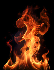fire flames background. Beautiful stylish fire flames. Fire at night