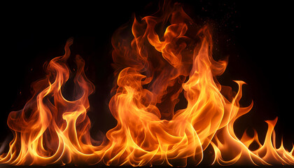 fire flames background. Beautiful stylish fire flames. Fire at night