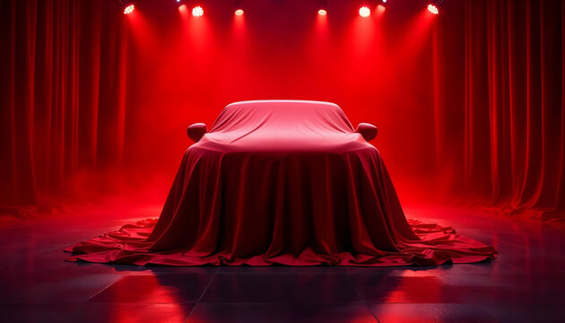 Dramatic unveiling of a high-end SUV, emphasizing luxury and anticipation.