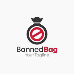 Banned Bag Logo Design Template. Good for Business, Agency, Community and Organization