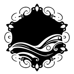 Black frame with black and white aesthetic