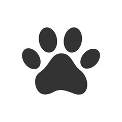 Cat or dog paw icon. Paw icon. Dog, cat paw icon. Zoo, vet logo element. Paw print vector symbol. Vector illustration