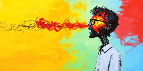 person blowing a fuse