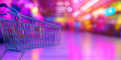 grocery cart in retail store