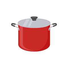 Cooking Pot, Kitchen Vector Illustration Isolated