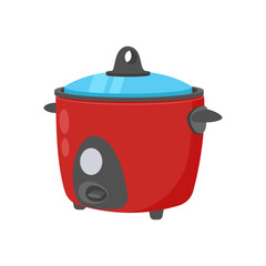 Rice Cooker, Kitchen Vector Illustration Isolated