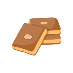 Basbousa, Sweets Vector Illustration Isolated