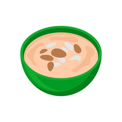 Kheer, Sweets Vector Illustration Isolated