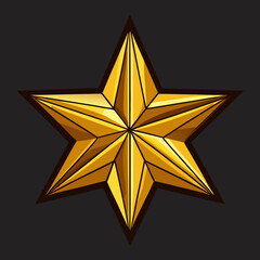 Obraz premium gold star isolated on white