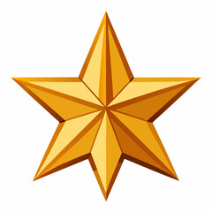 Obraz premium gold star isolated on white