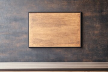 Modern Empty Frame on Textured Wall Ready for Artwork Display
