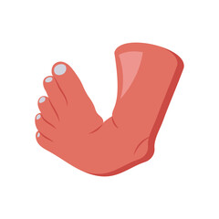 Obraz premium Club, Foot, Disability Vector Illustration Isolated