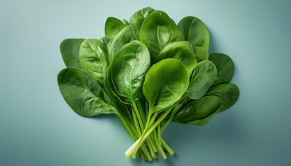fresh spinach colorful minimalist illustration
