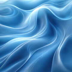 Obraz premium Abstract blue wave background, smooth flowing lines, dynamic motion, digital art
