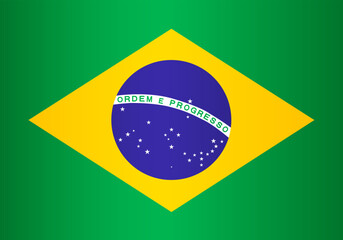 National Flag of the Federative Republic of Brazil. Vector element