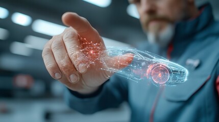 Person Interacting With Virtual Interface