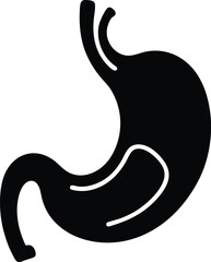 Stomach silhouette, stomach silhouette vector design, digestive system illustration