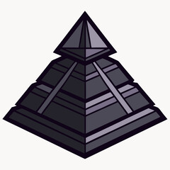 3d pyramid isolated 