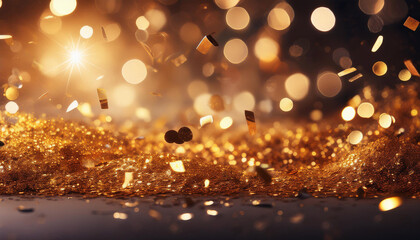 sparkling confetti on background