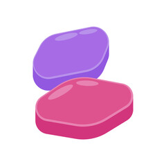 Diamond Pills, Medicine Flat Vector Illustration - Isolated