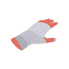 Cotton Bandage, Medicine Flat Vector Illustration - Isolated