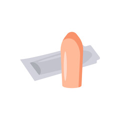 Suppository, Medicine Flat Vector Illustration - Isolated