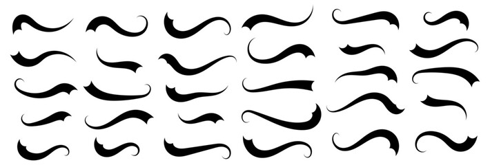 Swoosh line vector, underline swish, Swoosh and swash typography tails shape. Underline retro swoop wave line for athletic t-shirt.  set isolated on white background. eps10 66