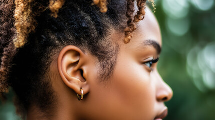 Close-Up of a Pierced Earlobe