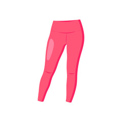 Leggings, Fitness Flat Vector Illustration Isolated
