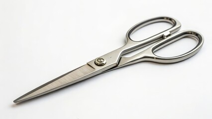 Obraz premium Stainless Steel Scissors on White Background