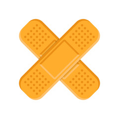 Bandages, Fitness Flat Vector Illustration Isolated