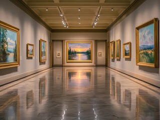 Gallery of Golden Hues: A Serene Reflection of Sunset Landscapes