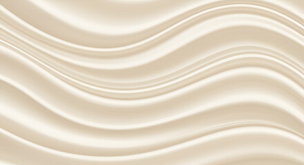 Fototapeta premium Close-up of white natural creamy vanilla yogurt. Top view. White texture of whipped cream, buttercream, and cosmetic cream. Close-up of vanilla yogurt.