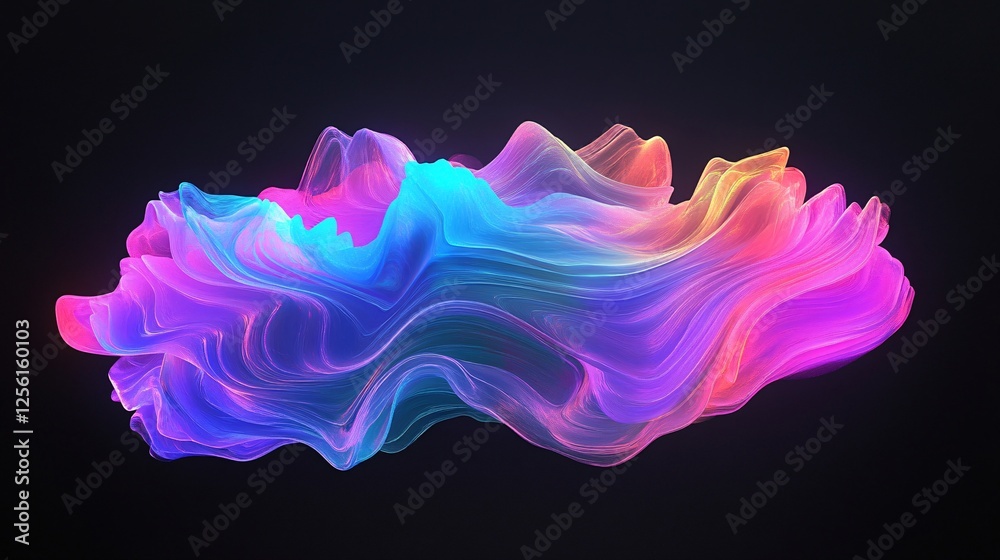 Aufkleber a vibrant array of swirling colors, creating a mesmerizing abstract light display against a dark bac
